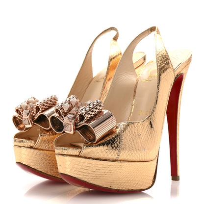 Christian Louboutin Ayers Metal Nodo 150 Pumps 36 Gold 4 of 12