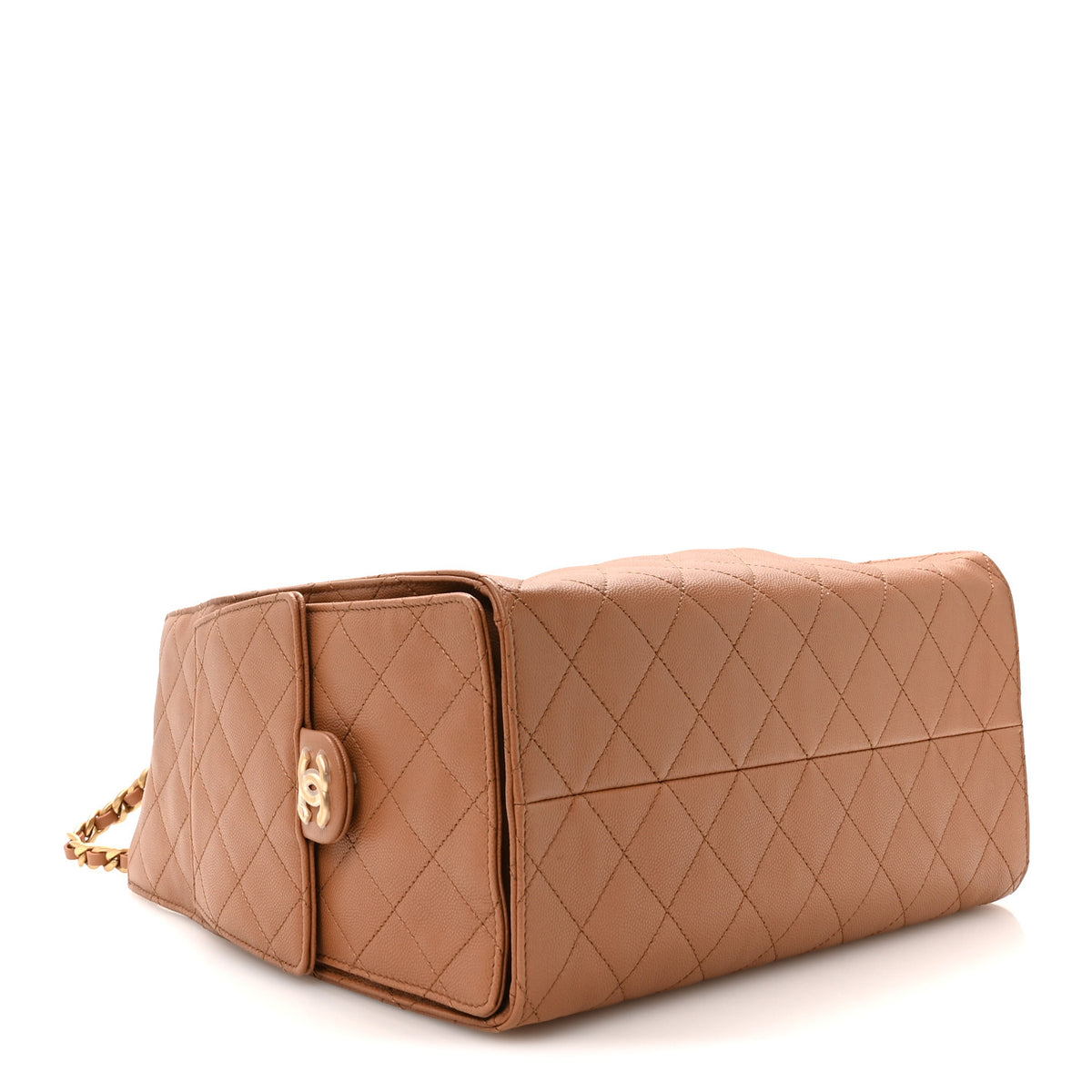 Caviar Quilted Medium Chanel 25 Handbag Brown