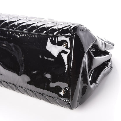Chanel Patent Quilted Maxi Just Mademoiselle Bowling Bag Black 12 of 12