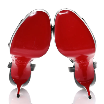 Christian Louboutin Patent Miradona 120 Sandals 38 Black 5 of 8