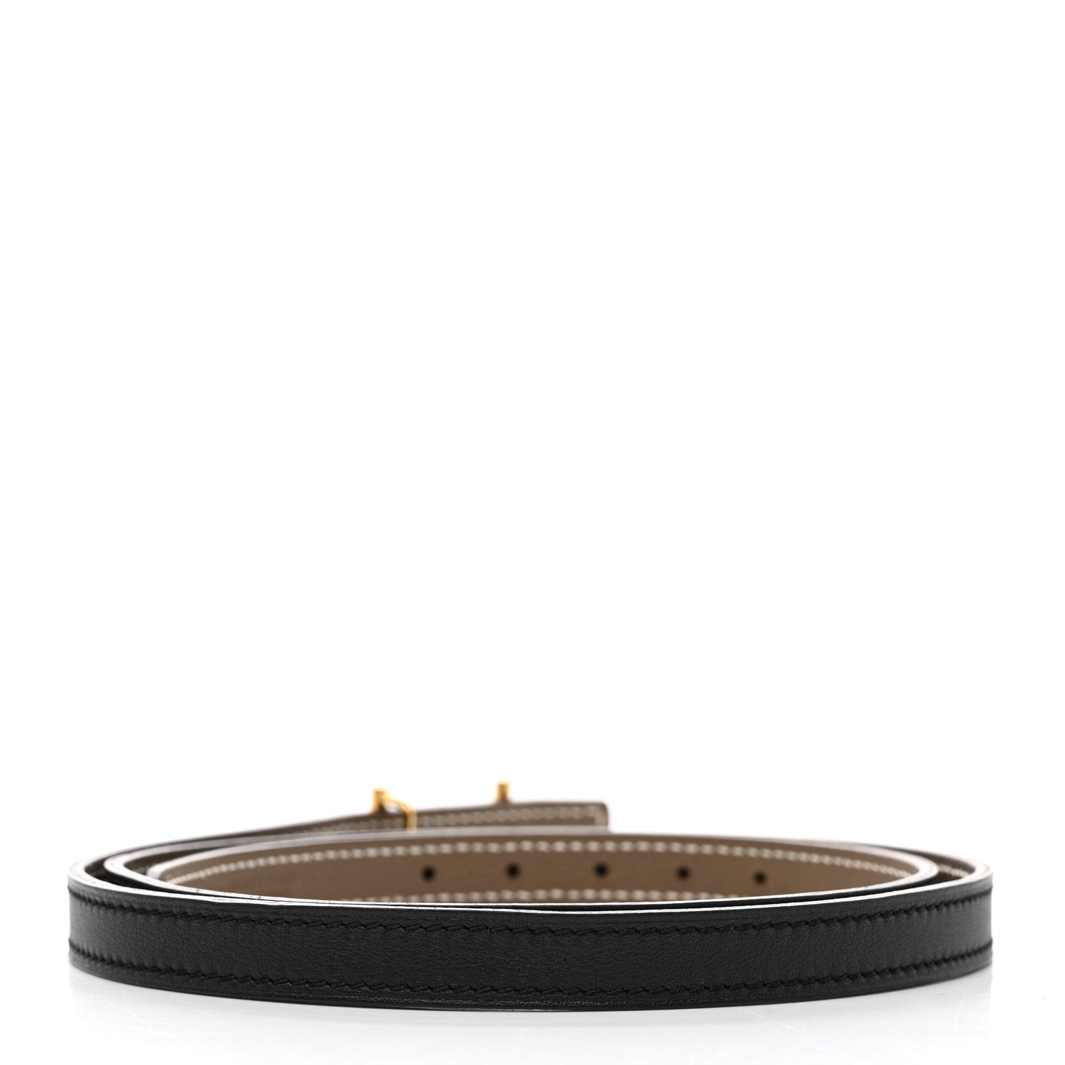 Hermes Swift Epsom 13mm Ancre Belt 80/32 Black Etoupe 2 of 5