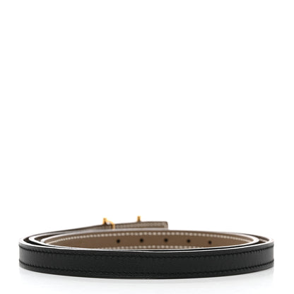 Hermes Swift Epsom 13mm Ancre Belt 80/32 Black Etoupe 2 of 5