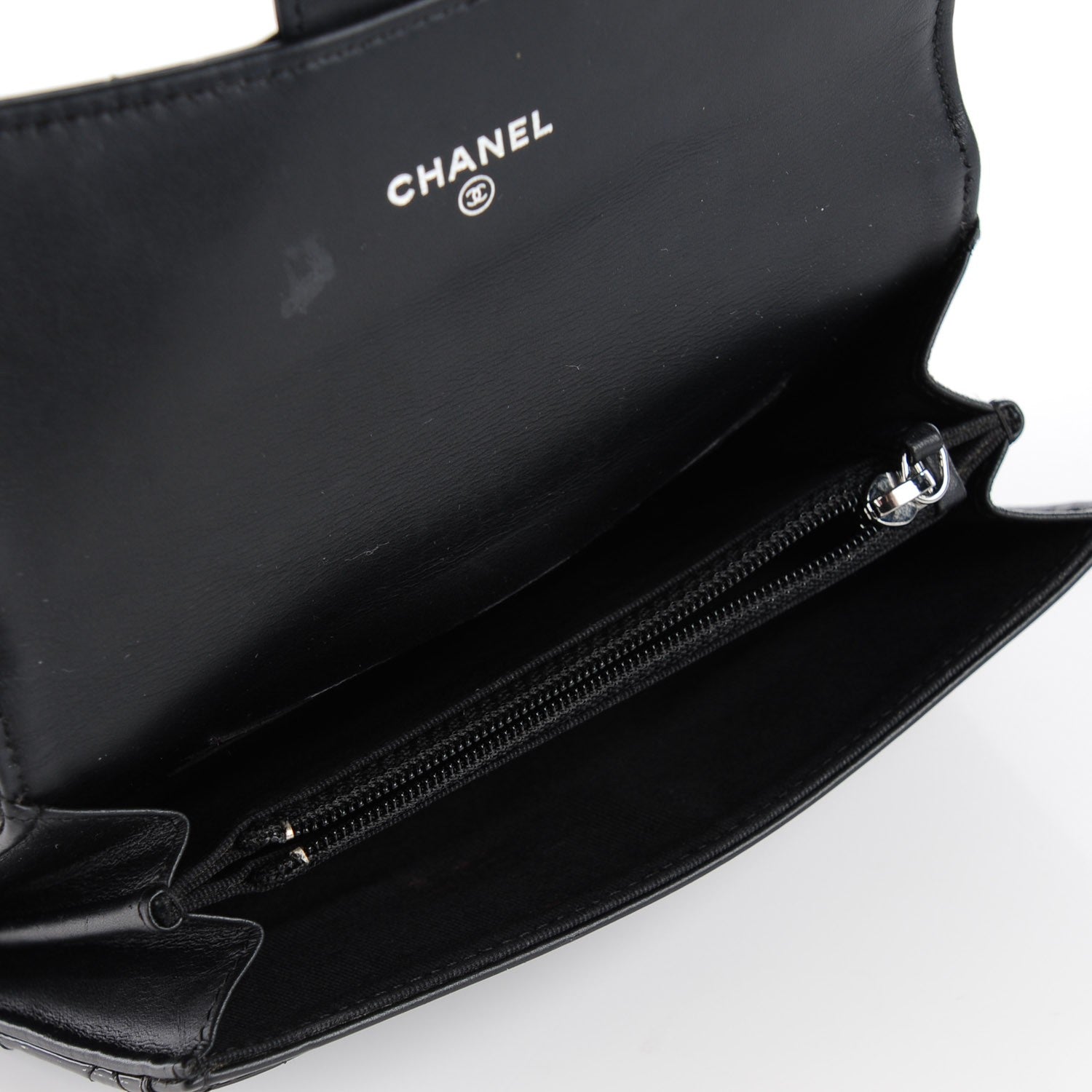 Chanel Patent Calfskin Quilted Small Flap Wallet Black 7 of 8