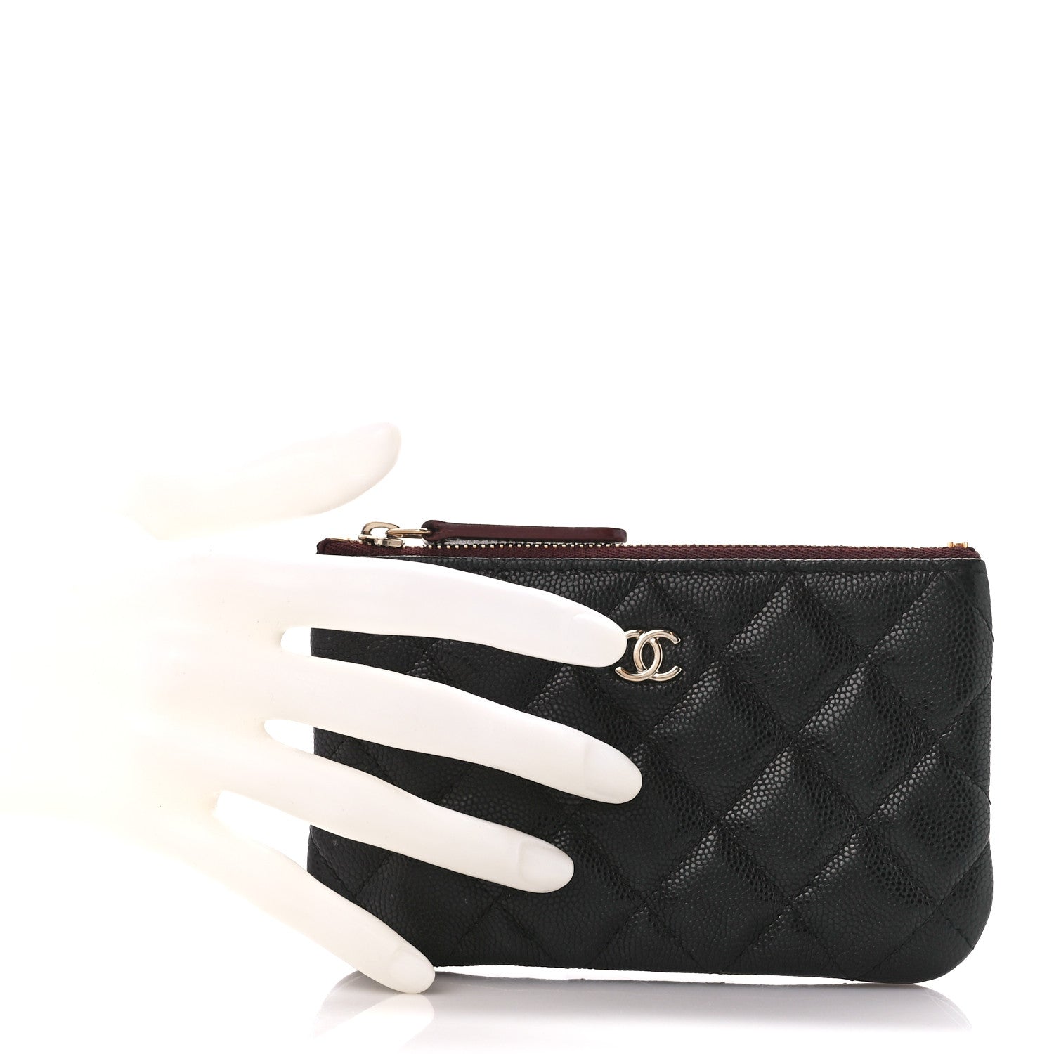 Chanel Caviar Quilted Small Cosmetic Case Black 2 of 11