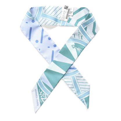 Hermes Silk Jeu de Soie Uniforme Twilly Aqua Celadon Ciel 1 of 3