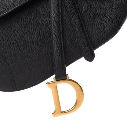Christian Dior Grained Calfskin Saddle Bag Black 10 of 10