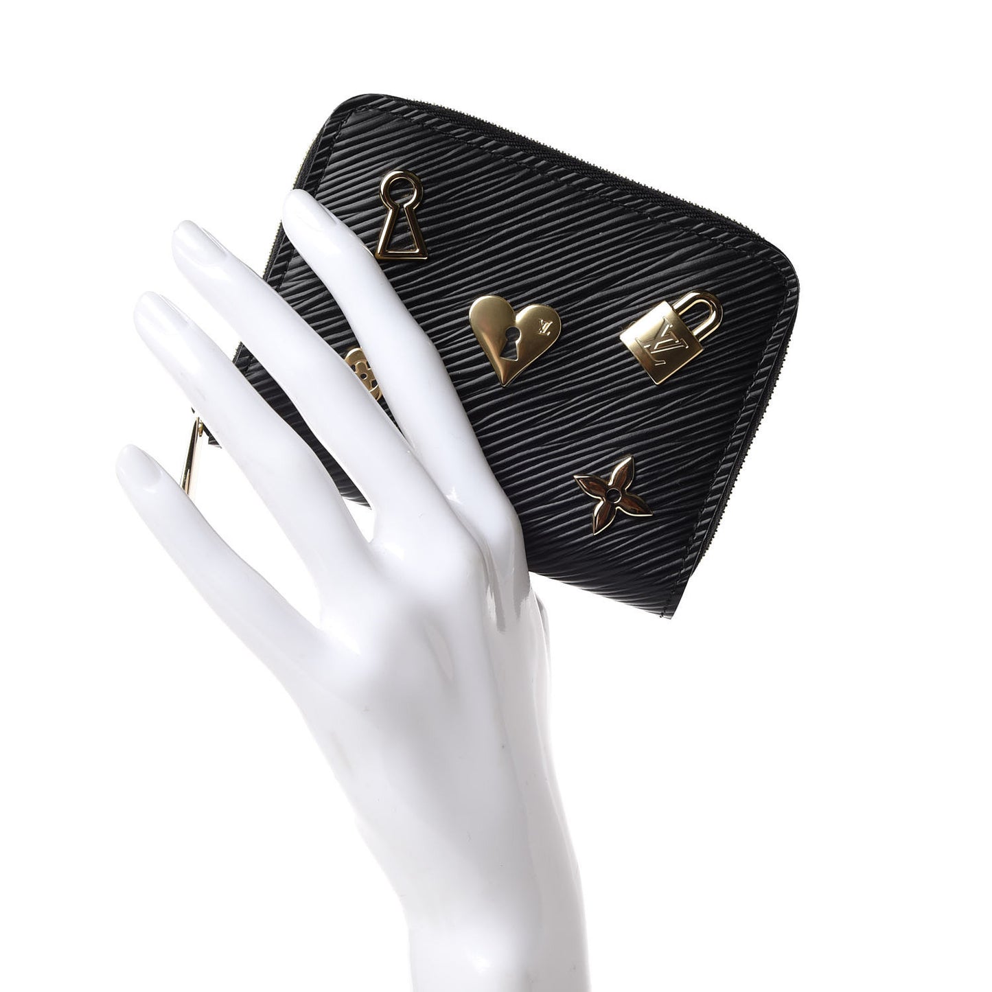 Epi Love Lock Zippy Coin Purse Black