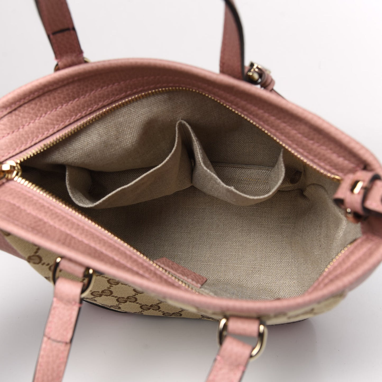 Monogram Small Bree Tote Beige Soft Pink
