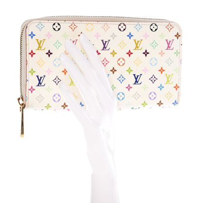 Louis Vuitton Monogram Multicolor Zippy Wallet White Litchi 2 of 8