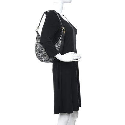 Loewe Jacquard Anagram Calfskin Luna Bag Navy Black 2 of 9