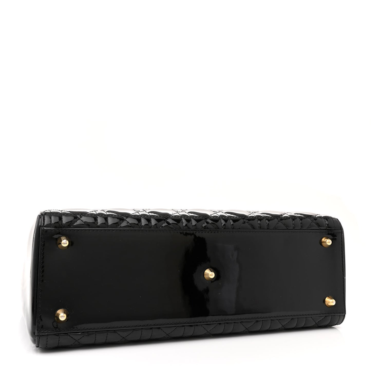 Patent Cannage Large Lady Dior Black