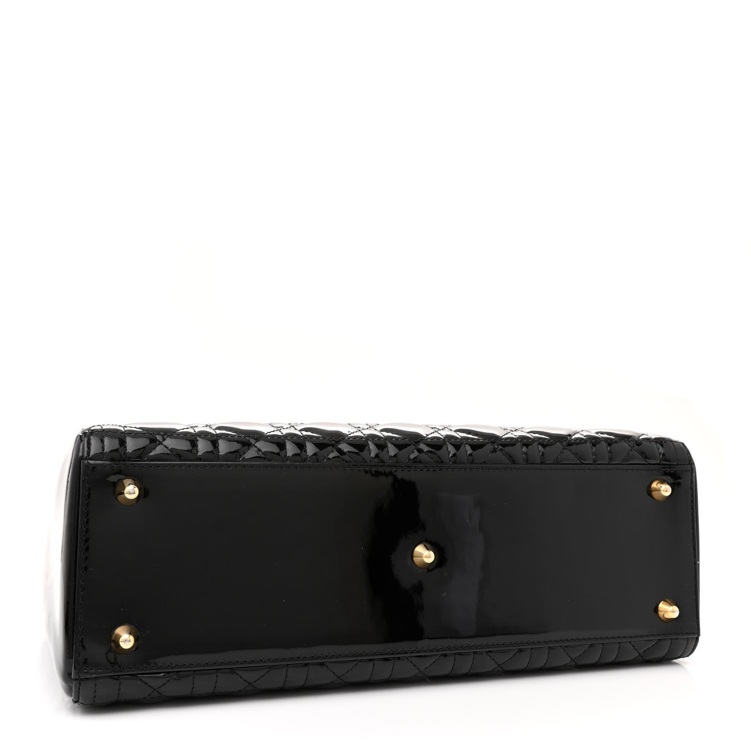 Christian Dior Patent Cannage Large Lady Dior Black 4 of 11