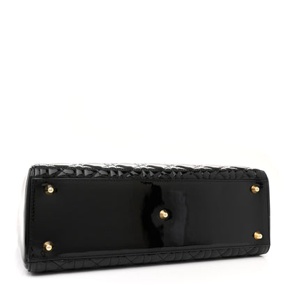 Christian Dior Patent Cannage Large Lady Dior Black 4 of 11
