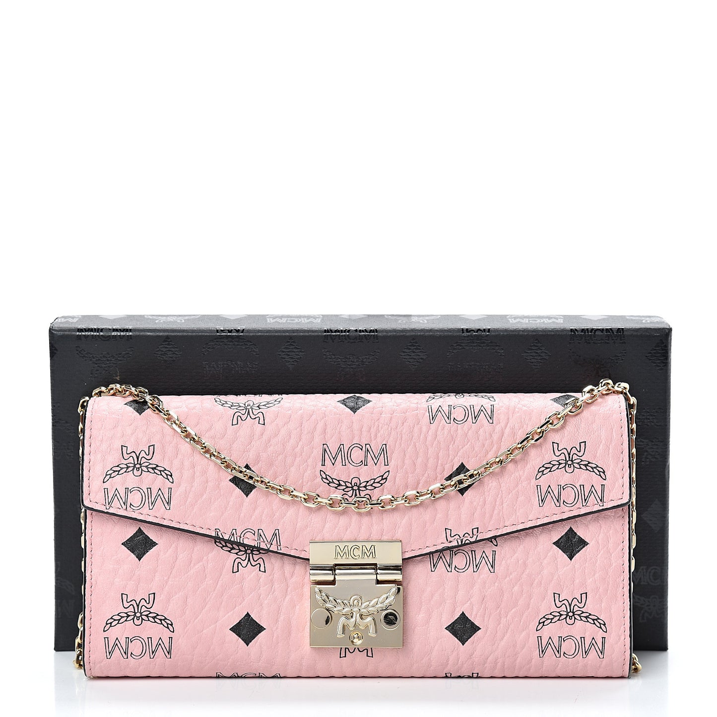 Visetos Large Patricia Wallet On Chain Soft Pink
