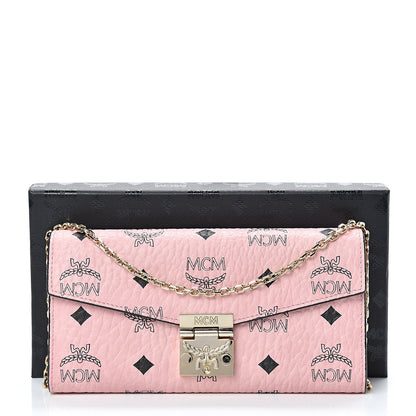MCM Visetos Large Patricia Wallet On Chain Soft Pink 10 of 10