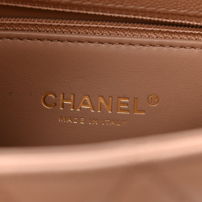 Chanel Caviar Quilted Mini Coco Handle Flap Beige 6 of 11