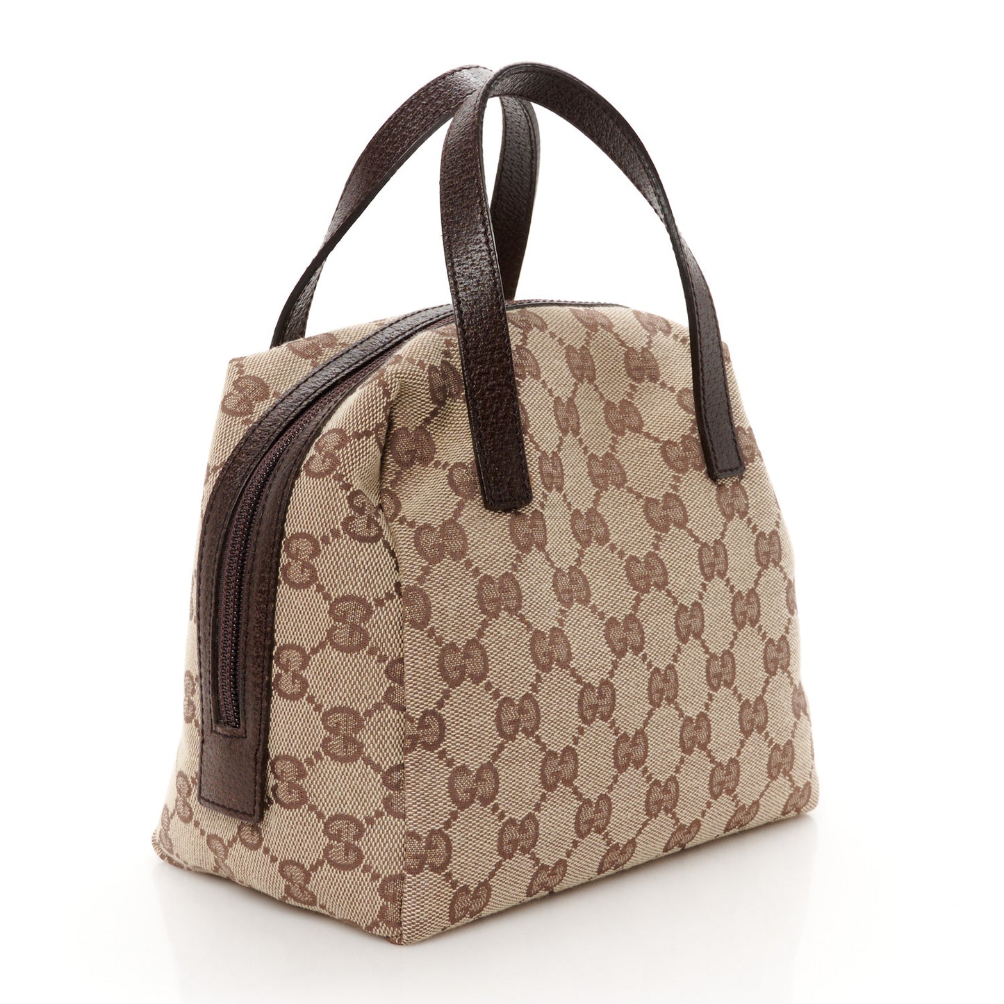 Monogram Calfskin Large Balthus Cosmetic Pouch Beige Ebony Cocoa