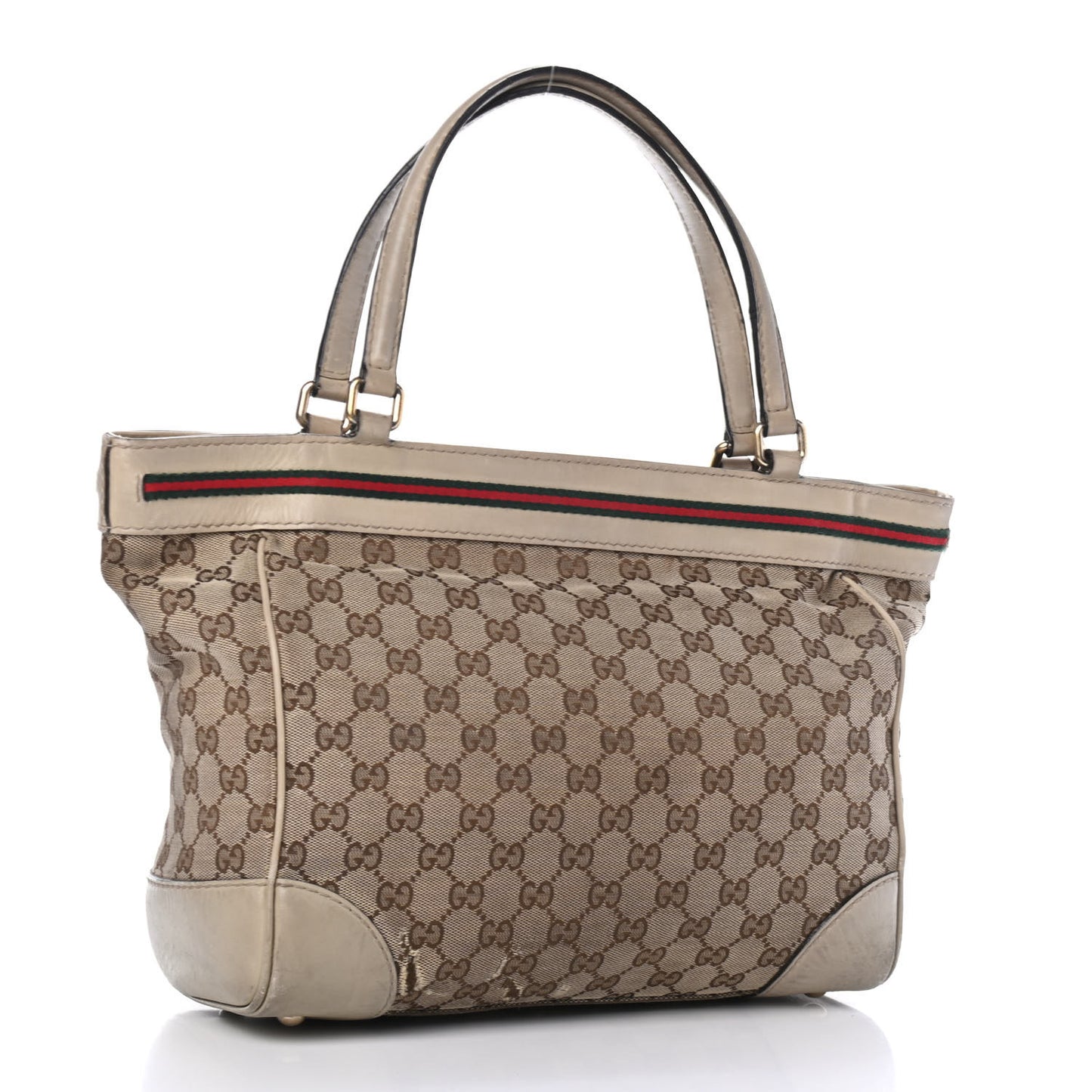 Monogram Web Medium Mayfair Tote Off White