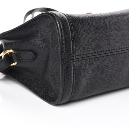 Alexander McQueen Pebbled Calfskin Mini Padlock Tote Black 5 of 10