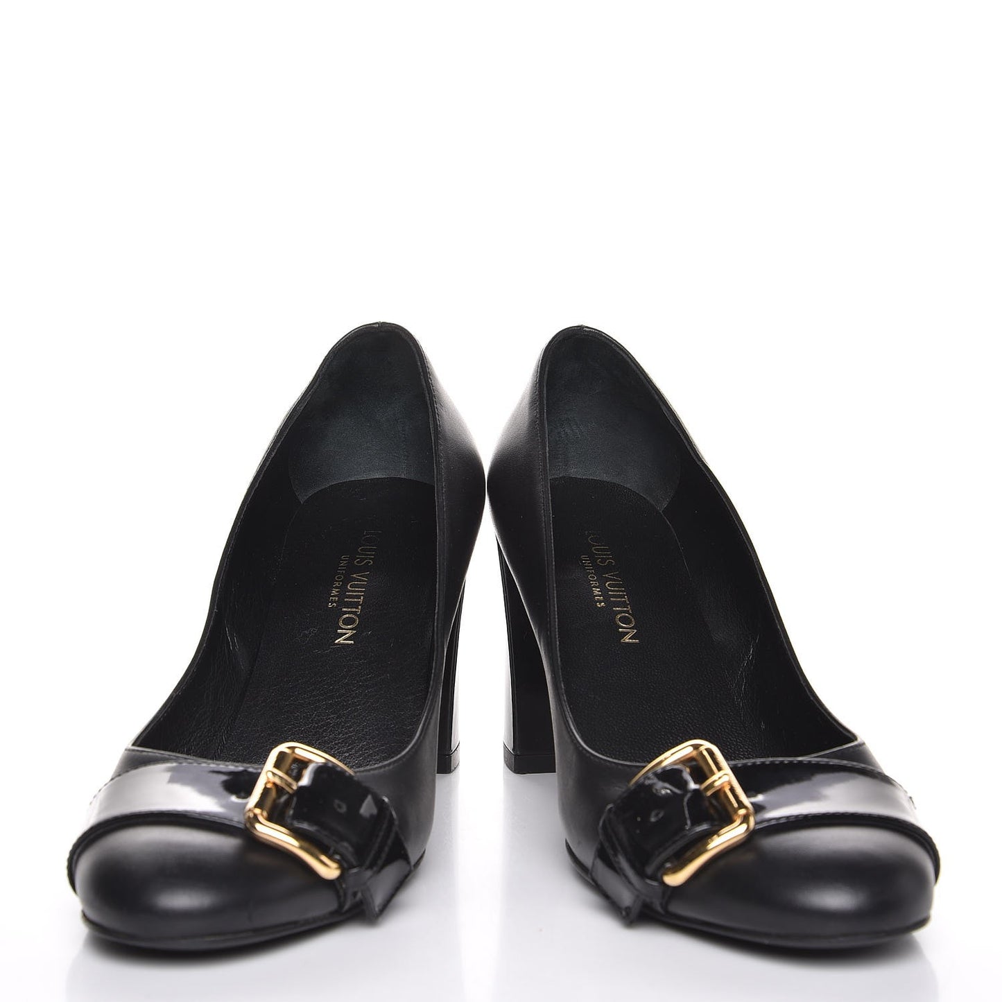 Calfskin Buckle Pumps 36.5 Black