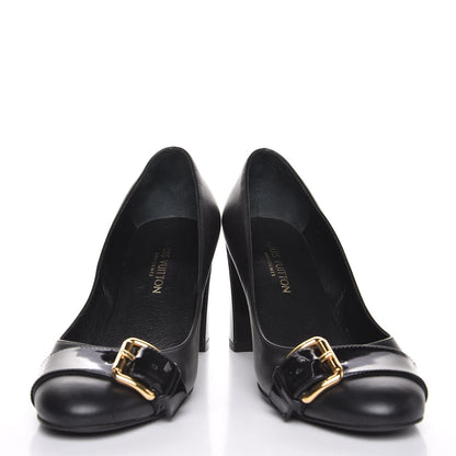 Louis Vuitton Calfskin Buckle Pumps 36.5 Black 6 of 10