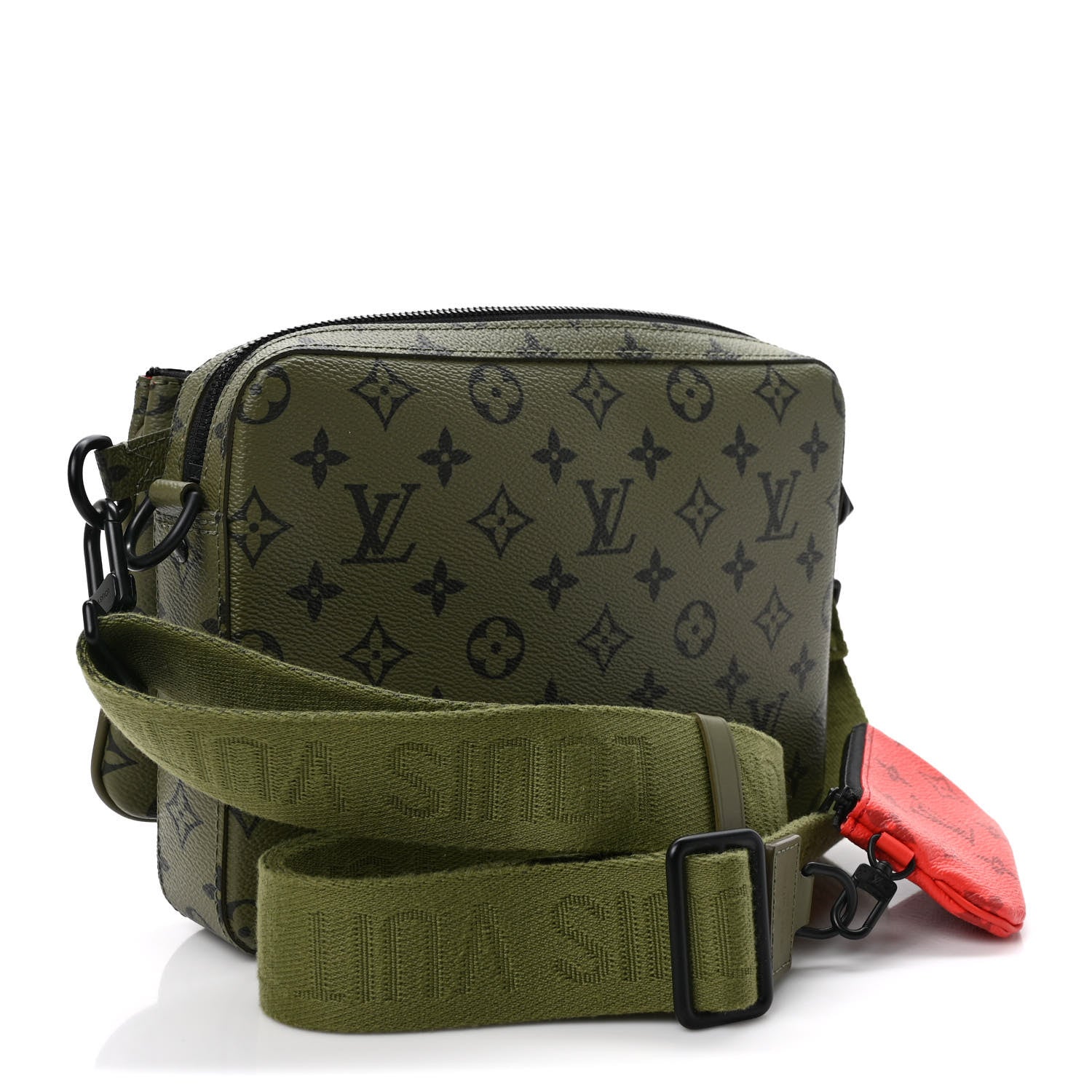 Louis Vuitton Monogram Trio Messenger Khaki Vermillion 3 of 8