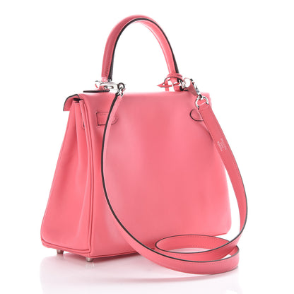 Hermes Swift Kelly Retourne 25 Rose Azalee 3 of 38
