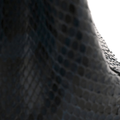 Fendi Python Shiny Nappa Mini Peekaboo Iconic Satchel Blue Jeans 11 of 13