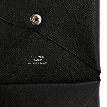 Hermes Epsom Calvi Duo Card Case Black 12 of 16