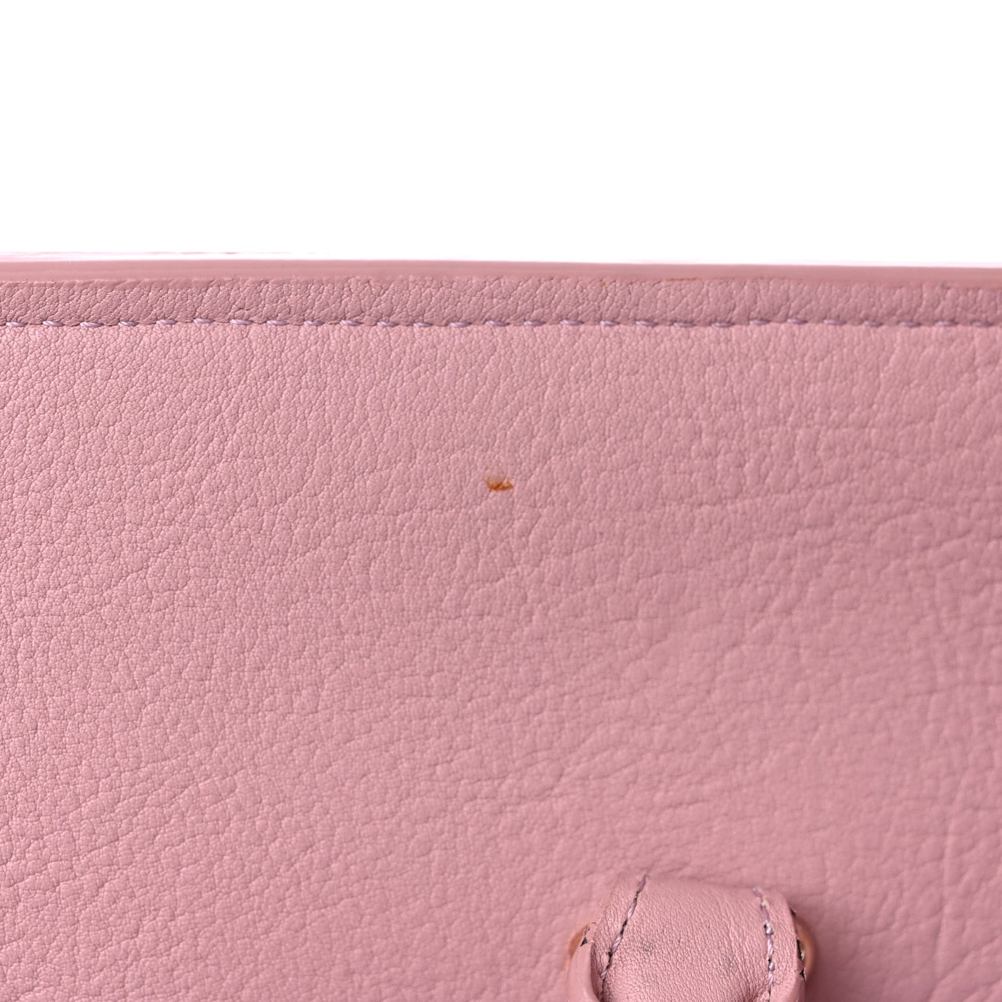 Grained Calfskin L Tube Round Tote Rose