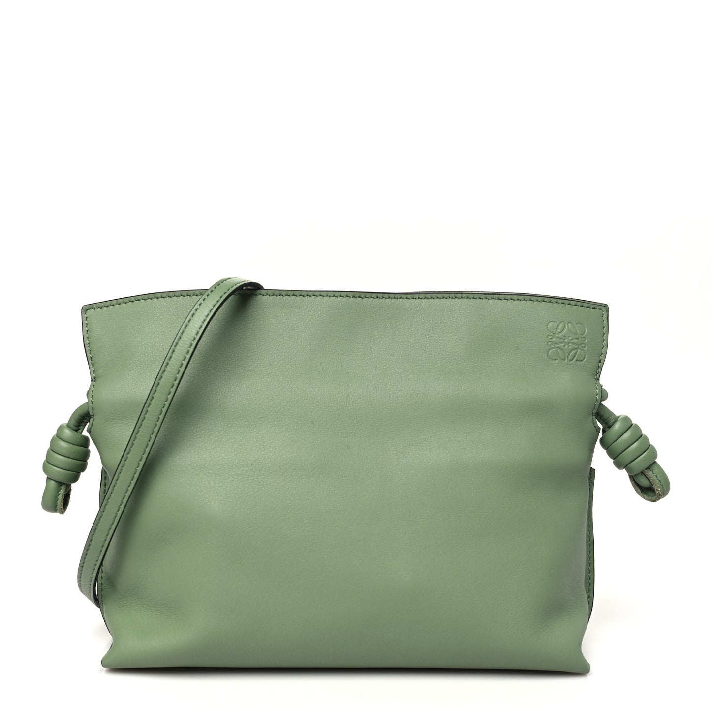 Calfskin Mini Flamenco Knot Clutch Rosemary
