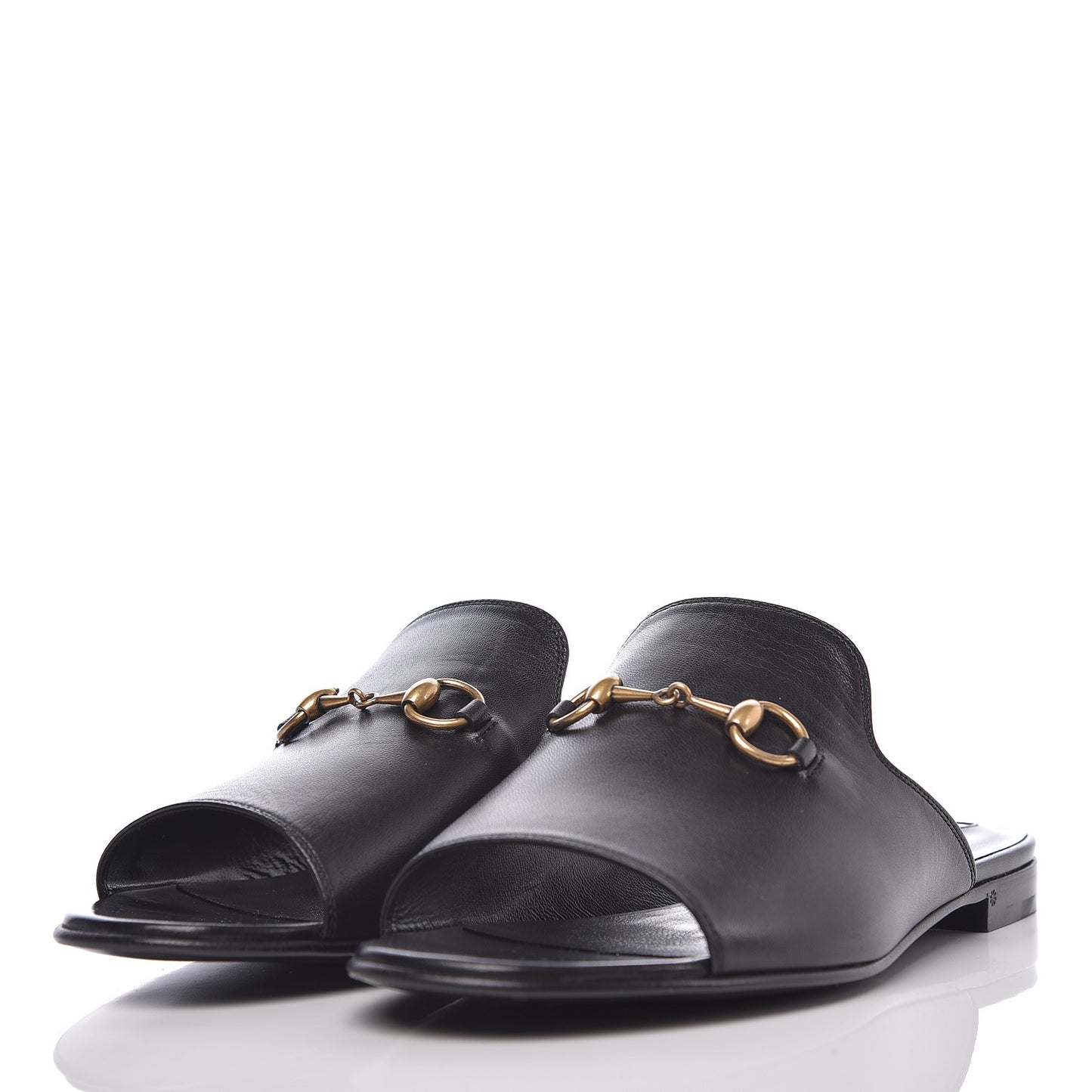 Malaga Kid Horsebit Slide Sandals 37.5 Black