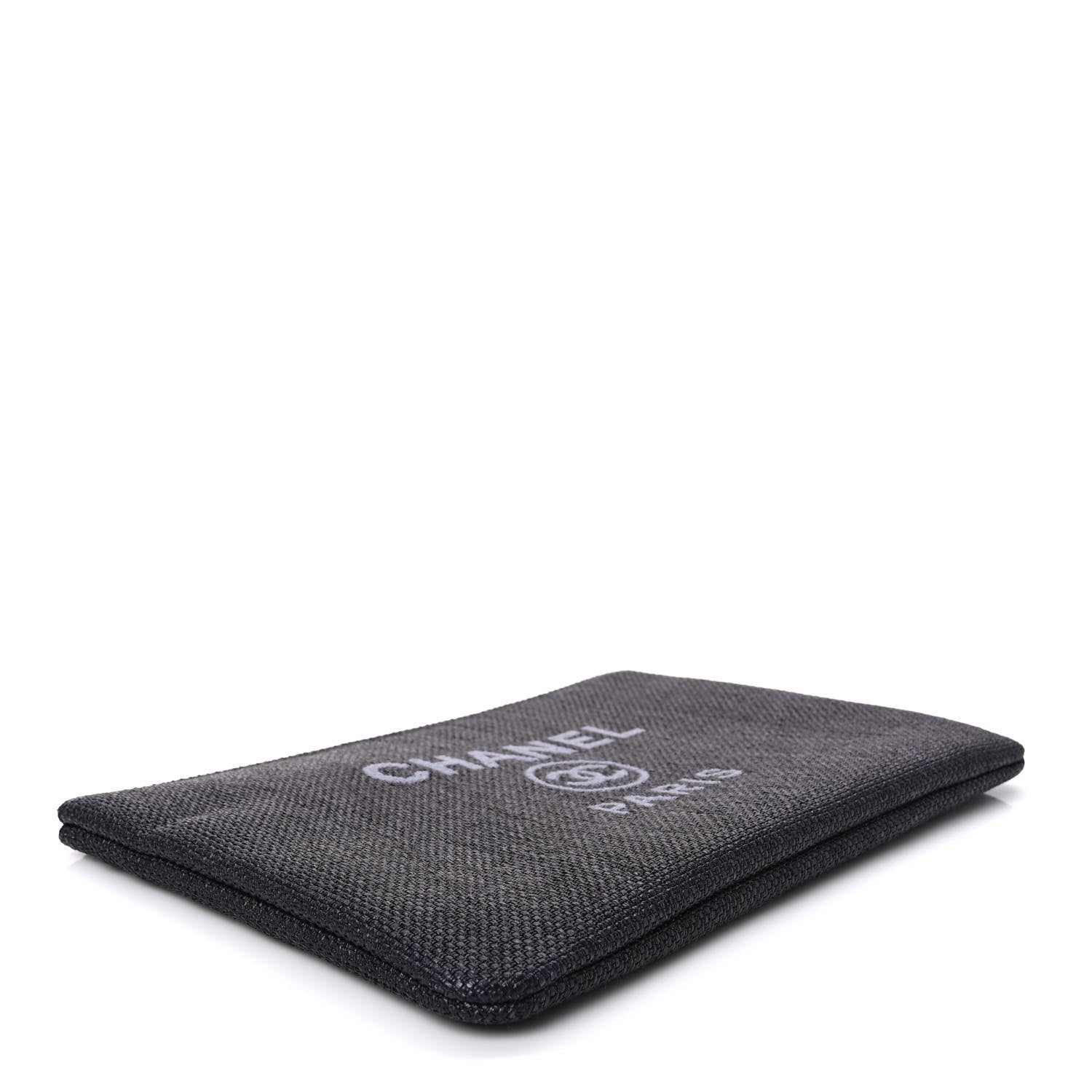 Chanel Mixed Fibers Deauville Pouch Black 4 of 6