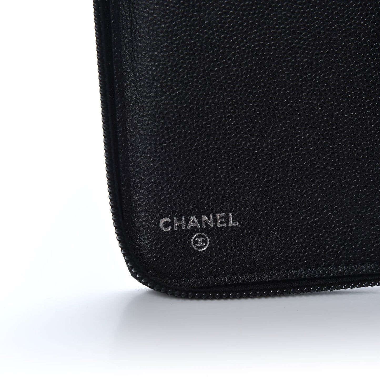 Caviar Large Sevruga Zip Around Organizer Wallet Black