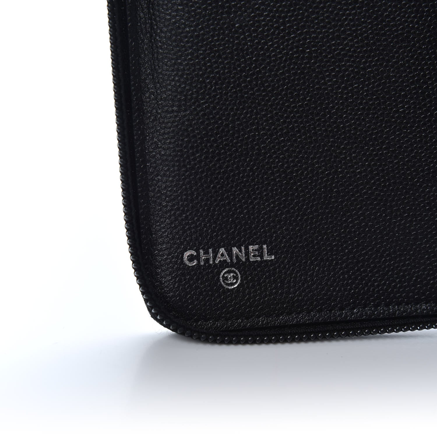 Chanel Caviar Large Sevruga Zip Around Organizer Wallet Black 6 of 8