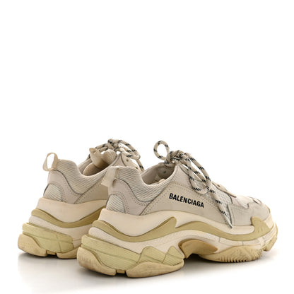 Balenciaga Fabric Mesh Womens Triple S Sneakers 38 White 5 of 10