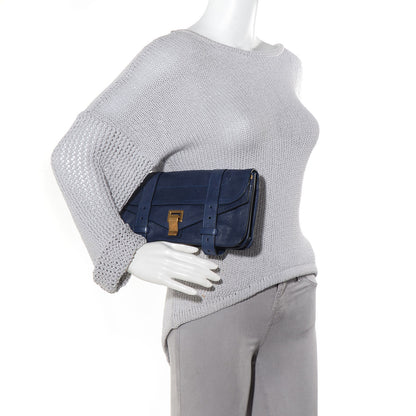 Proenza Schouler Lux Leather PS1 Pochette Clutch Midnight 2 of 10