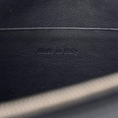 Celine Smooth Lambskin Frame Evening Chain Clutch Terracotta Navy 6 of 9