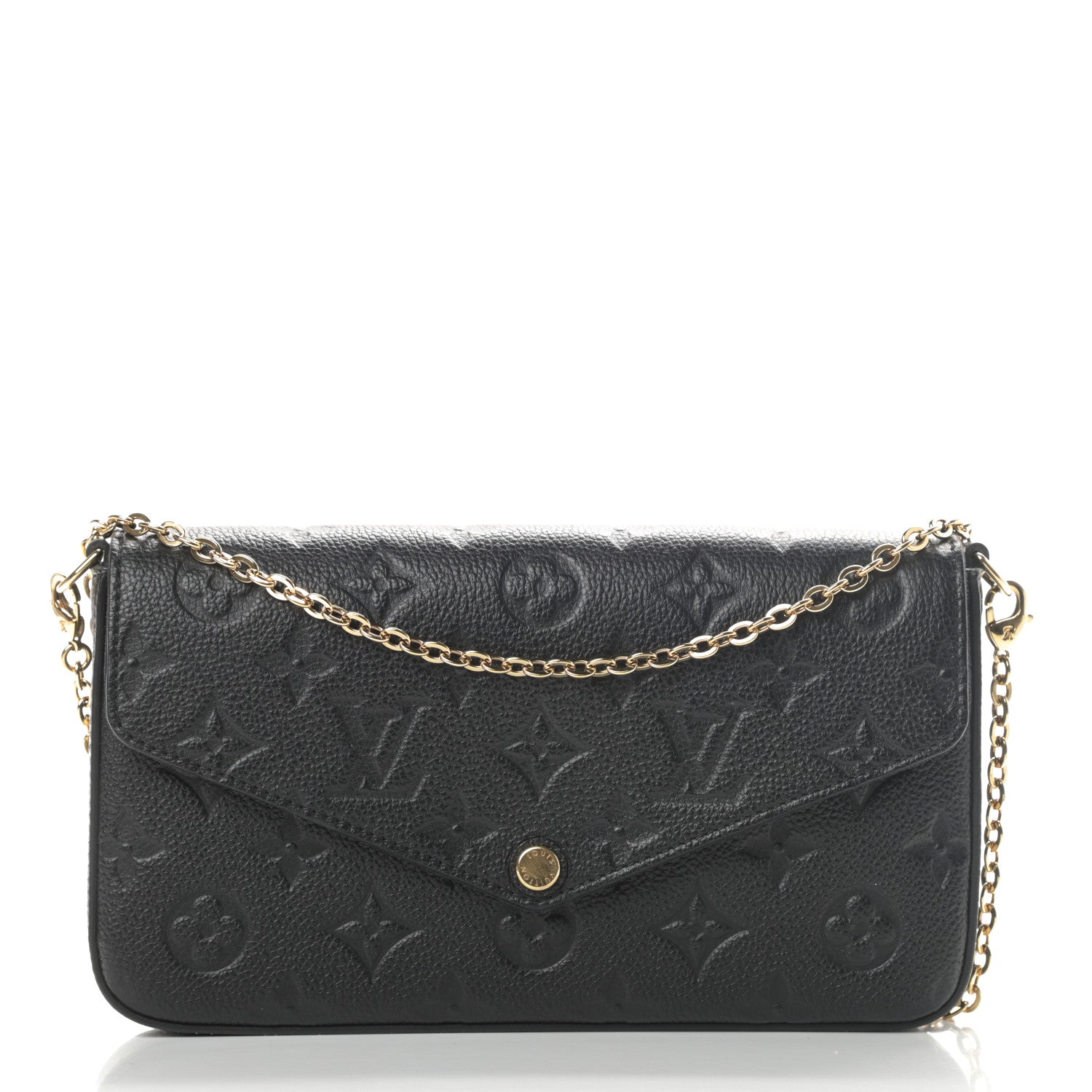 Louis Vuitton Empreinte Pochette Felicie Chain Wallet Black 3 of 16