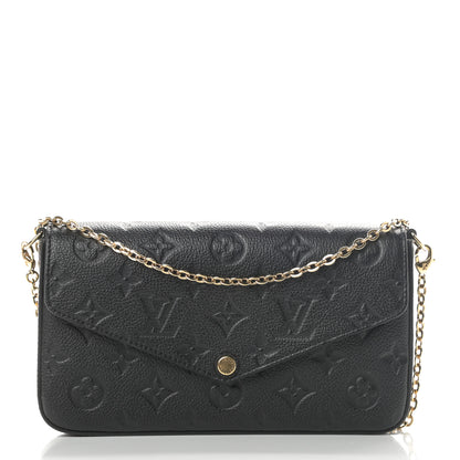 Louis Vuitton Empreinte Pochette Felicie Chain Wallet Black 3 of 16