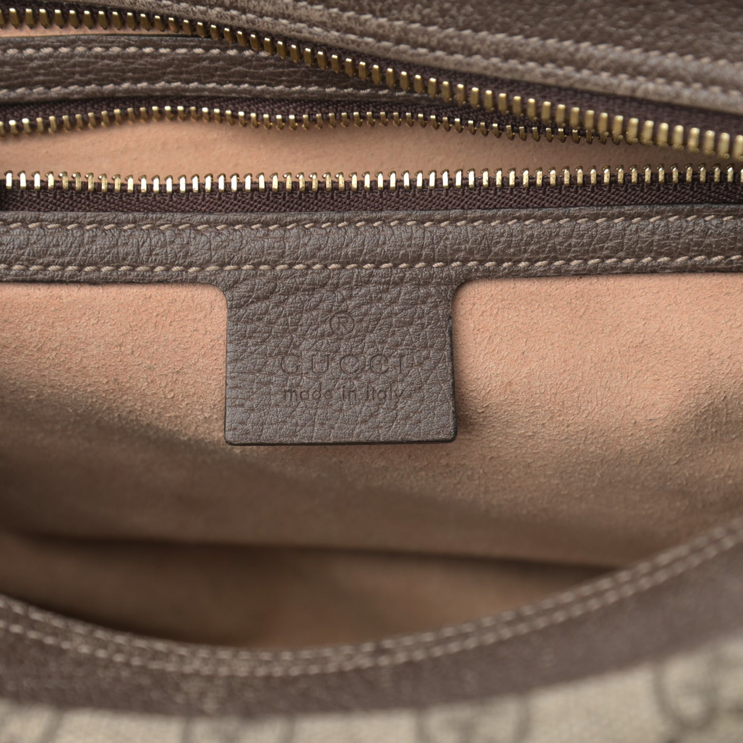GG Supreme Monogram Web Small Ophidia Shoulder Bag Brown