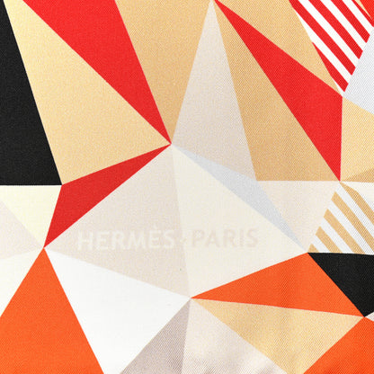 Hermes Silk Les Faceties De Pegase Scarf 90 Black Rouge Gris Perle 4 of 5