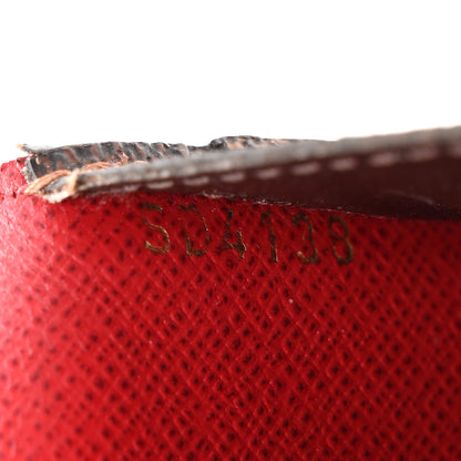 Louis Vuitton Damier Ebene Josephine Wallet Red 8 of 12