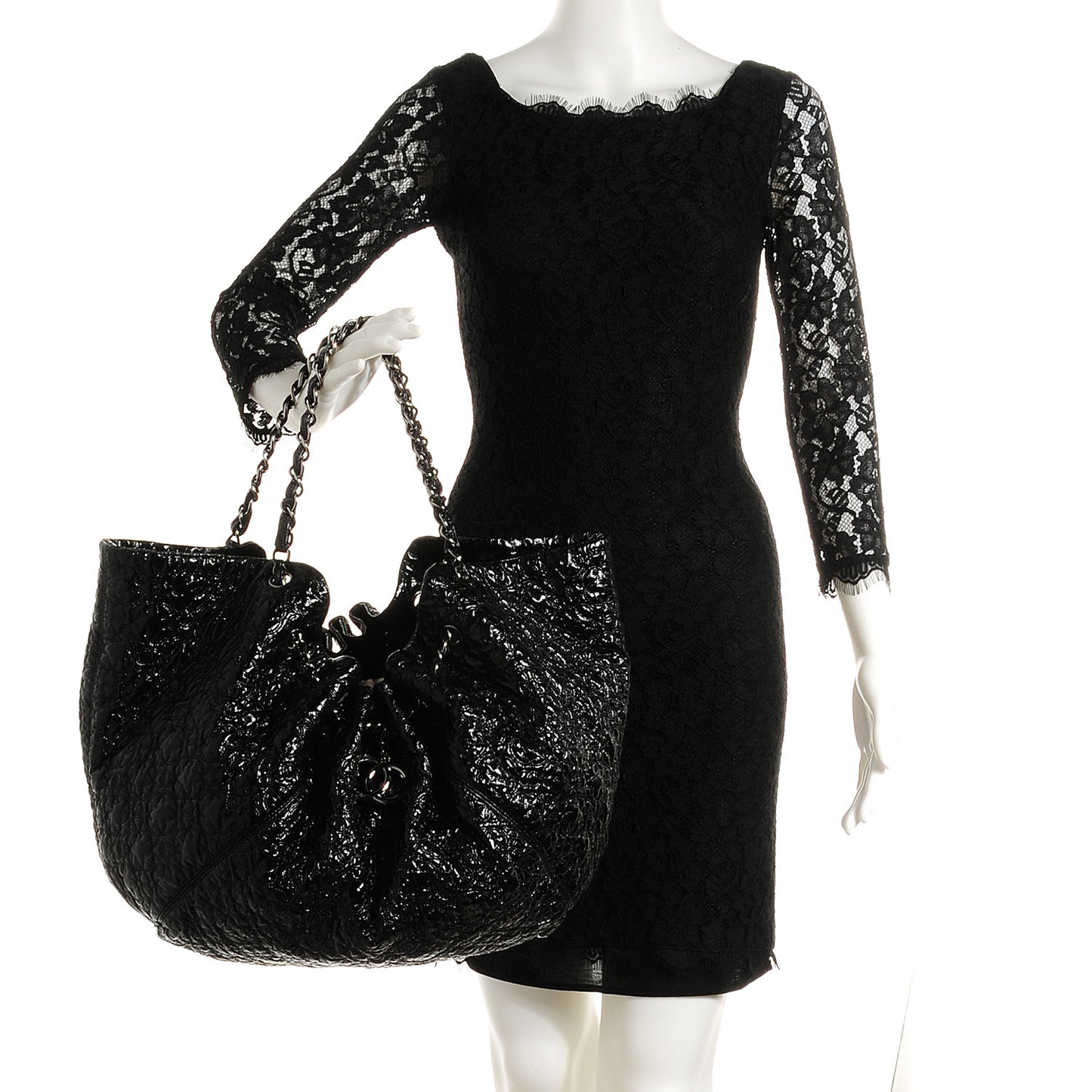 Vinyl Graphic Edge Tote Black