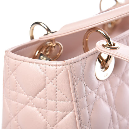 Christian Dior Lambskin Cannage Medium Lady Dior Light Pink 11 of 16