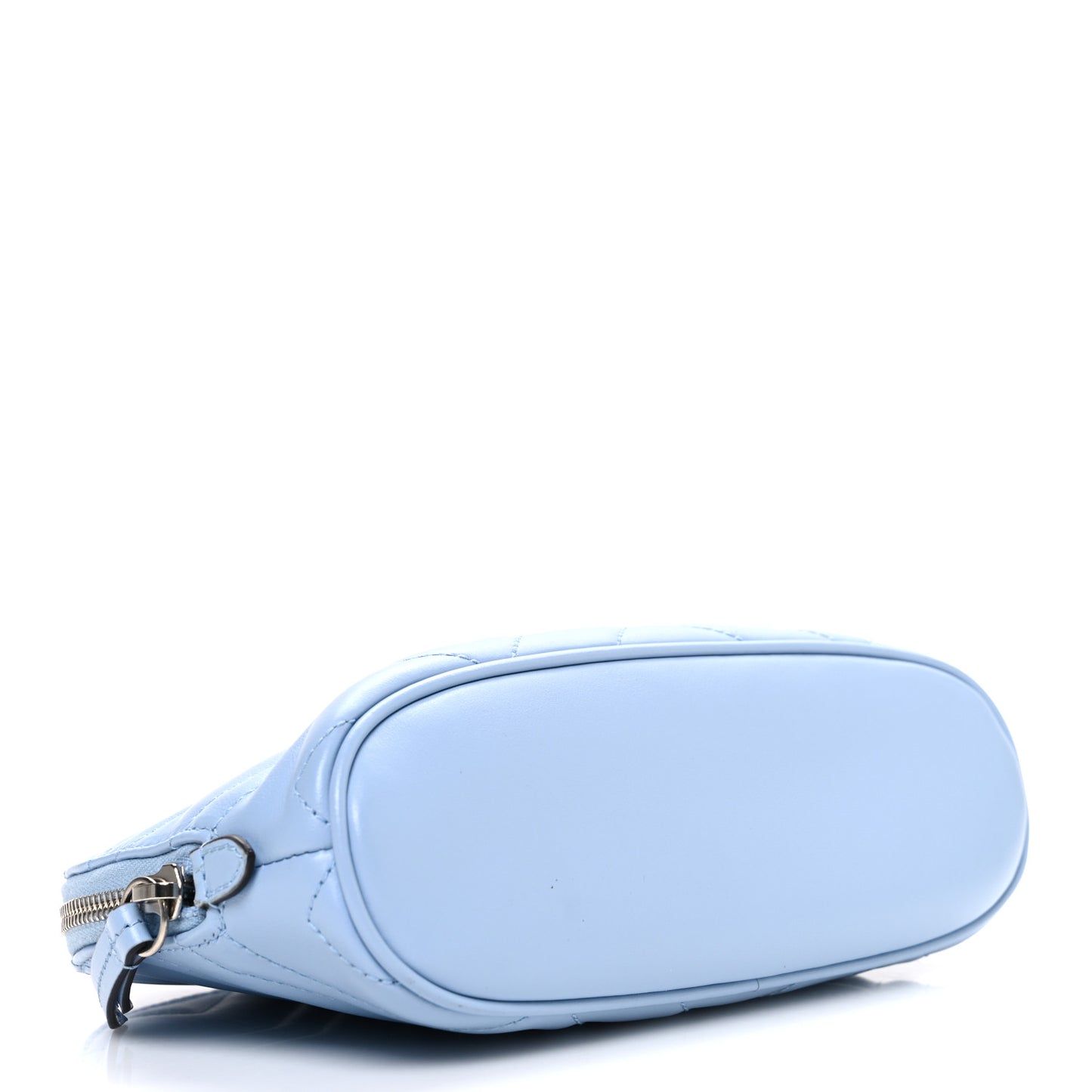 Calfskin Matelasse Large GG Marmont Pouch Cosmetic Case Porcelain Light Blue