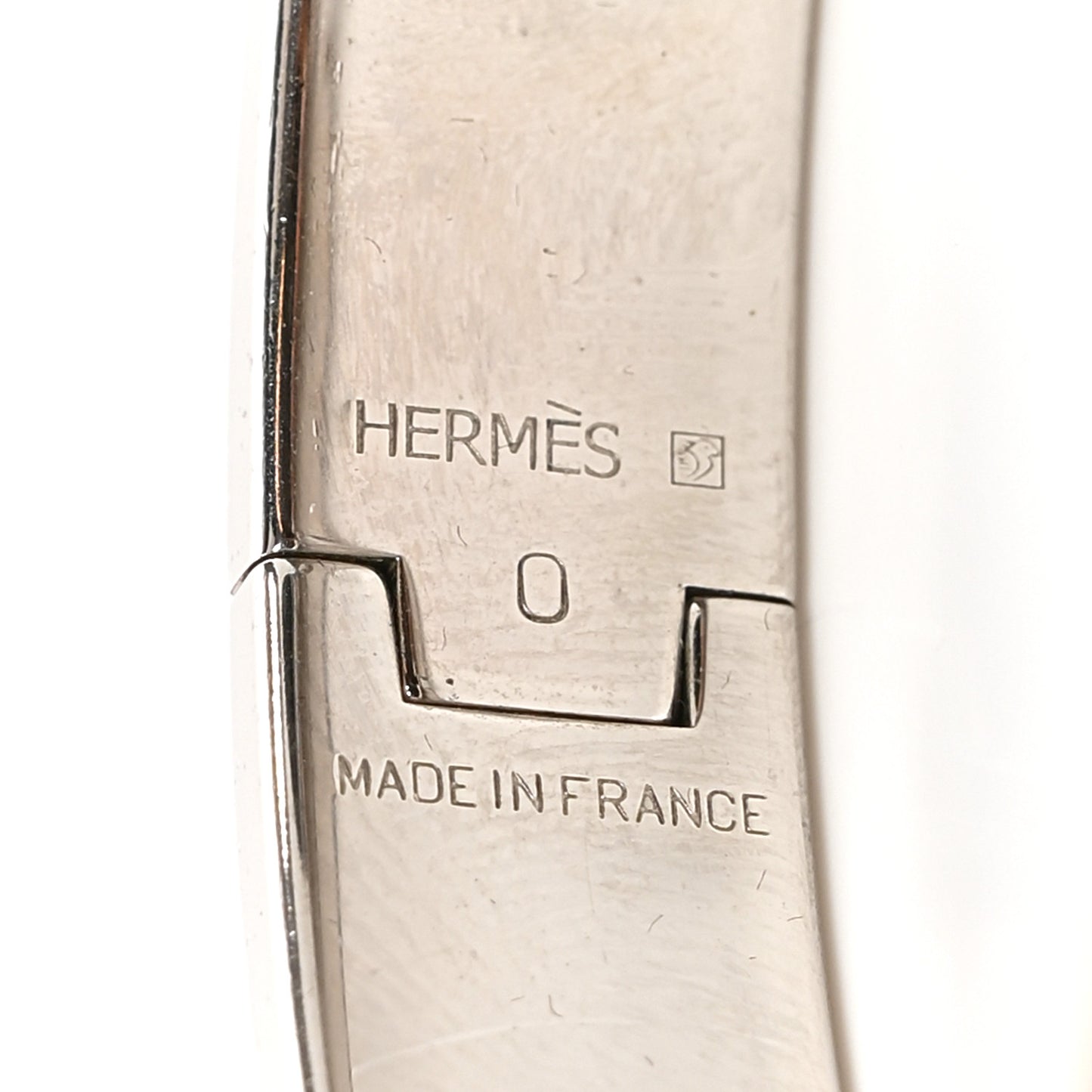 Enamel Narrow Clic Clac H Bracelet PM White