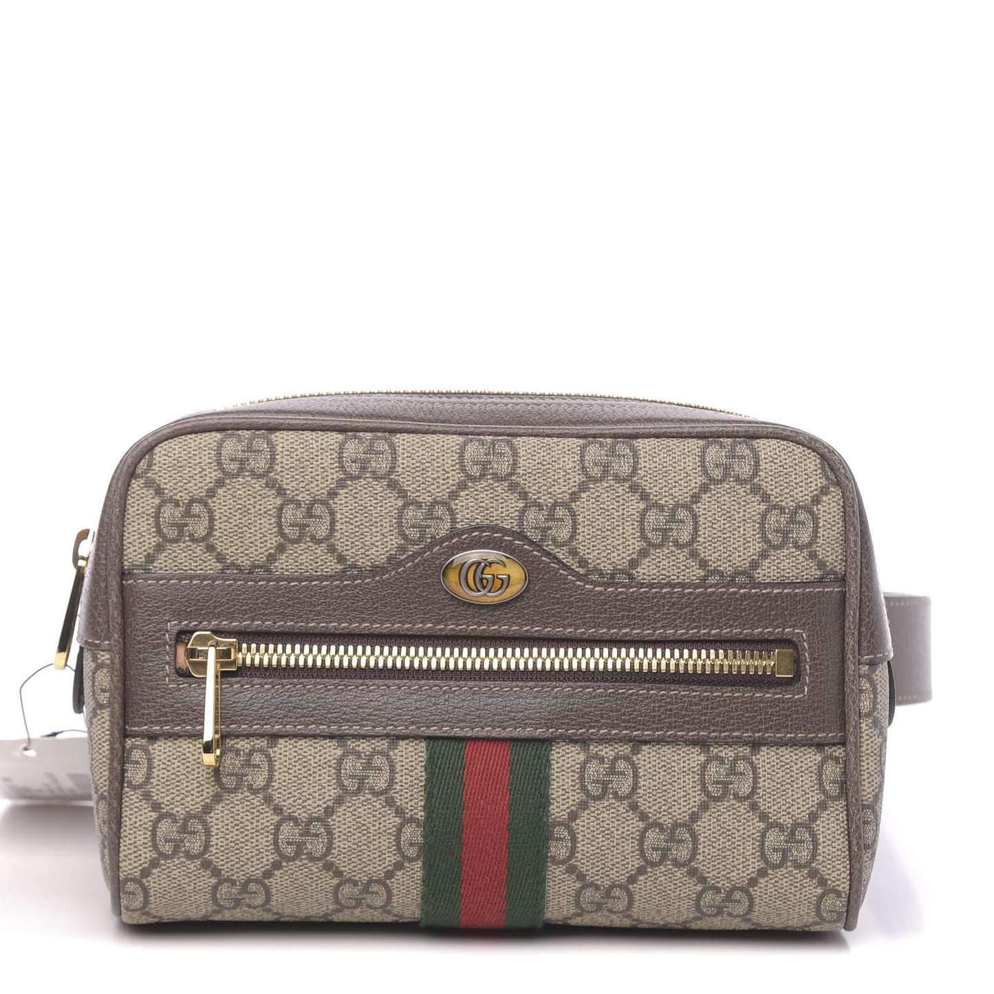 GG Supreme Monogram Web Small Ophidia Belt Bag 75 30 Dark Brown