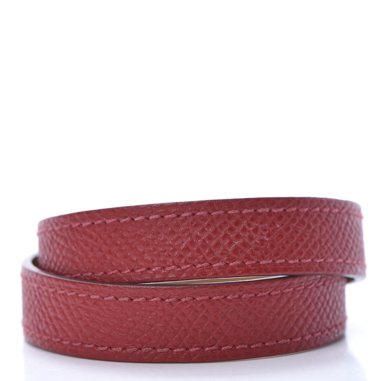 Epsom Kelly Double Tour Bracelet S Rouge Casaque