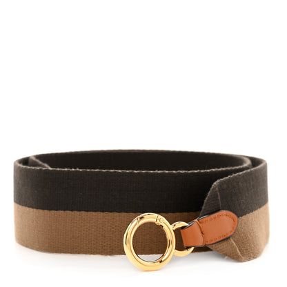Fendi FEND Canvas Calfskin Strap You Beige Brown 1 of 4